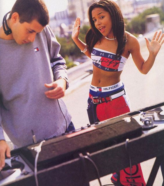 Story behind the picture – Aaliyah & Mark Ronson // Tommy Hilfiger