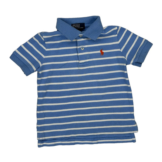 Age 3 Polo By Ralph Lauren Striped Polo Shirt - XS Blue Cotton