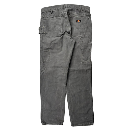 Dickies Carpenter Trousers - 34W 34L Grey Cotton