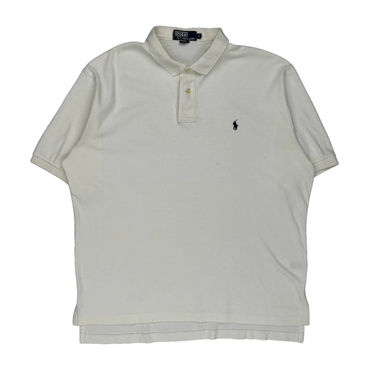 Polo By Ralph Lauren Polo Shirt - Large White Cotton