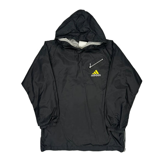 Vintage Adidas Windbreaker - Large Black Polyester