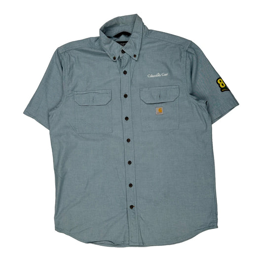 Columbia Gas Carhartt Short Sleeve Shirt - Large Blue Cotton