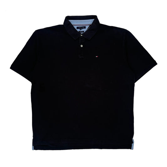 Vintage Tommy Hilfiger Polo Shirt - 2XL Black Cotton