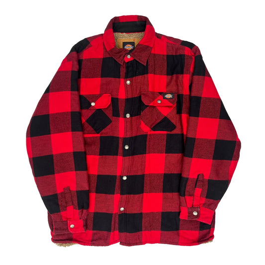 Dickies Checked Overshirt - XL Red Cotton