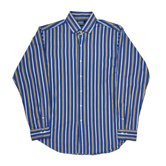 Polo By Ralph Lauren Striped Shirt - Large Blue Cotton