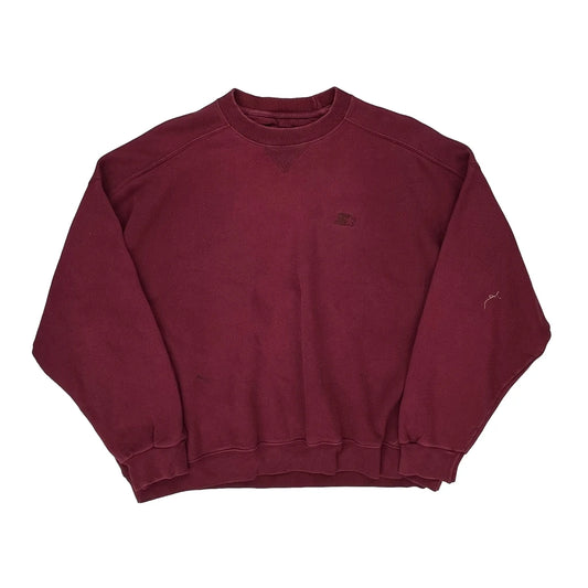 Starter Sweatshirt - XL Burgundy Cotton