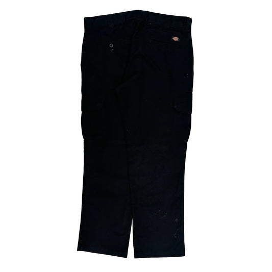 Dickies Cargo Trousers - 36W 32L Black Cotton