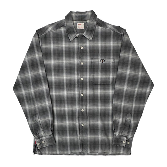 Dry Goods Levis Checked Shirt - Medium Grey Cotton