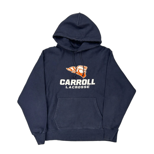 Carroll Lacrosse Reverse Weave Champion College Hoodie - XL Navy Cotton