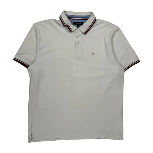 Vintage Tommy Hilfiger Polo Shirt - XL White Cotton