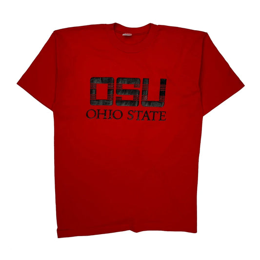 Vintage Ohio State Champion Single Stitch T-Shirt - XL Red Cotton Blend