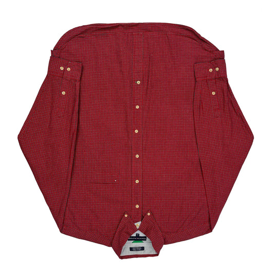 Vintage Tommy Hilfiger Checked Shirt - Large Red Cotton