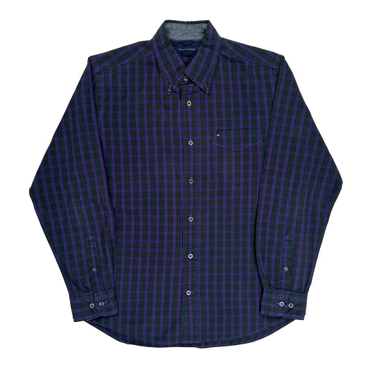 Tommy Hilfiger Checked Shirt - Medium Purple Cotton