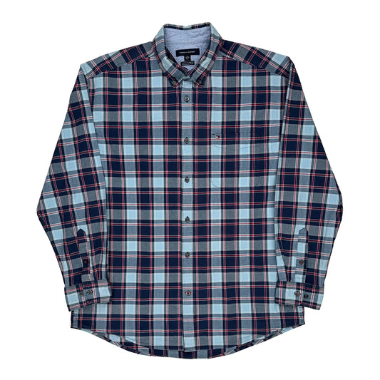 Tommy Hilfiger Checked Shirt - XL Blue Cotton