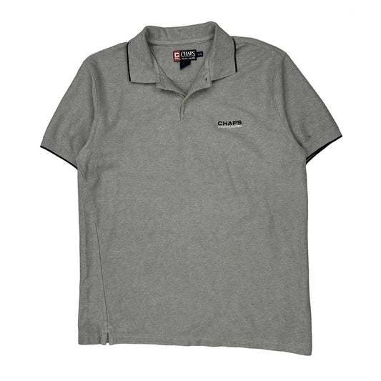 Vintage Chaps Ralph Lauren Polo Shirt - Large Grey Cotton