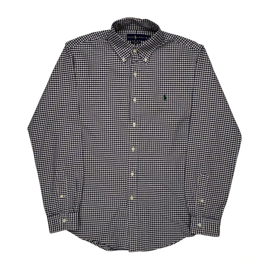 Vintage Ralph Lauren Checked Shirt - Medium Black Cotton