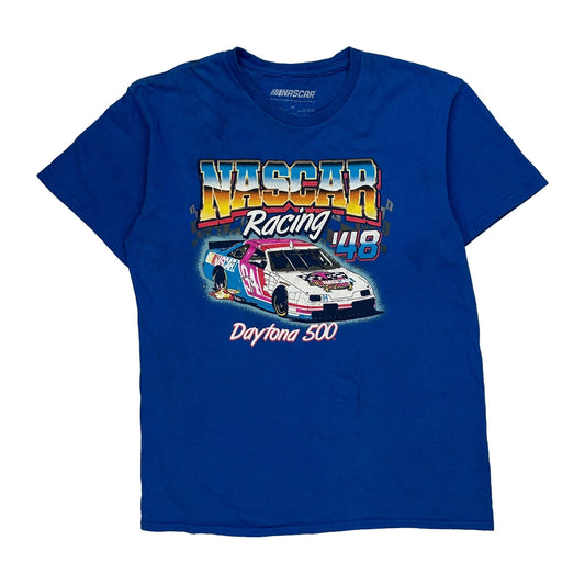 Daytona 500 Nascar Nascar T-Shirt - Medium Blue Cotton