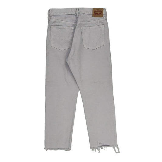 501 Levis Jeans - 32W UK 12 Grey Cotton