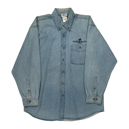 Disney Denim Shirt - Large Light Wash Cotton