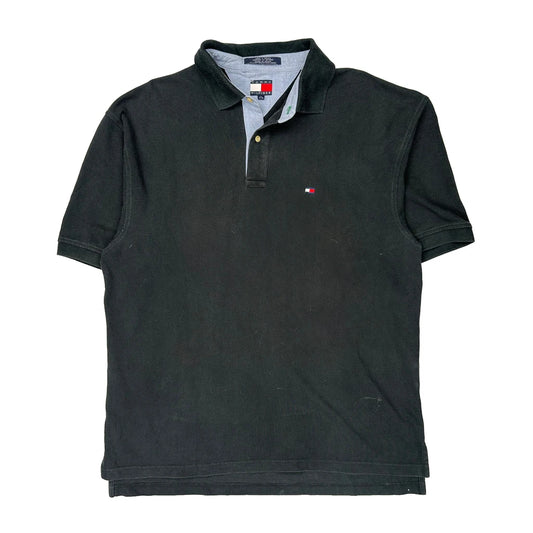 Tommy Hilfiger Polo Shirt - XL Black Cotton