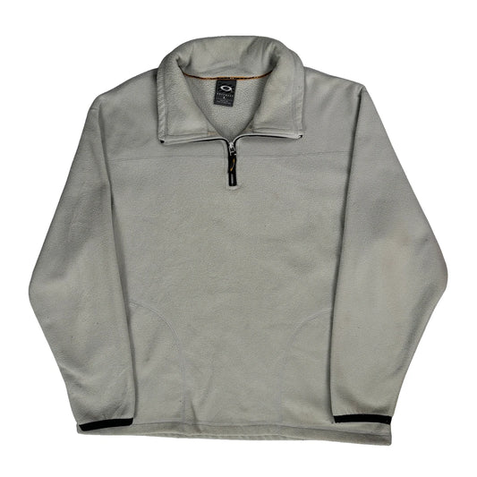 Vintage Software Oakley 1/4 Zip - Large Grey Polyester