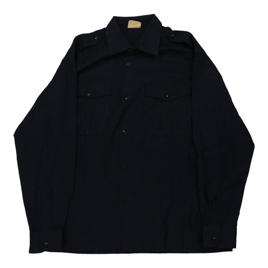 Vintage navy Naval Shirt - mens large