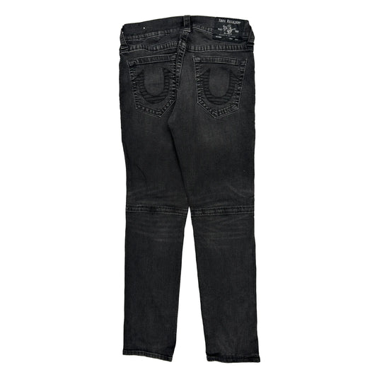 True Religion Slim Jeans - 32W 31L Black Cotton Blend