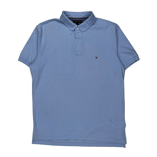 Tommy Hilfiger Polo Shirt - Large Blue Cotton