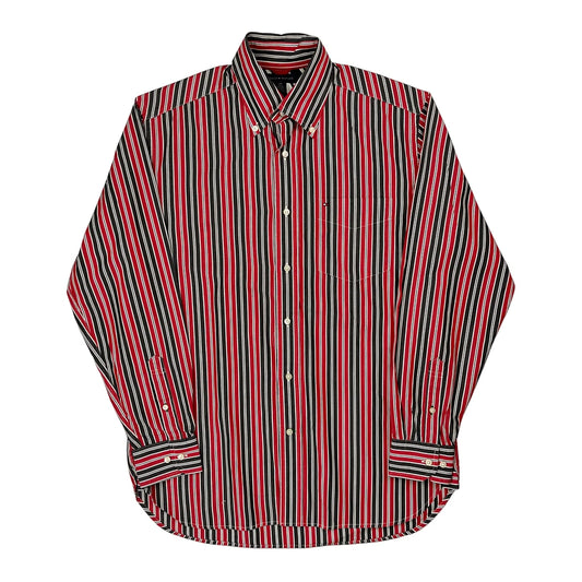 Tommy Hilfiger Striped Shirt - Small Red Cotton