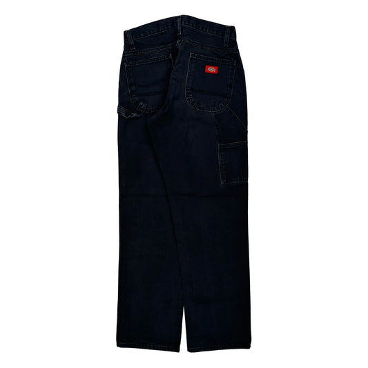 Dickies Carpenter Trousers - 30W 31L Black Cotton
