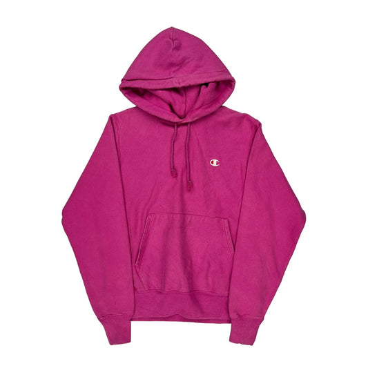 Reverse Weave Champion Hoodie - Small Pink Cotton