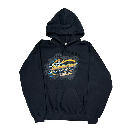 Brewerton Speedway Gildan Graphic Hoodie - XL Black Cotton Blend