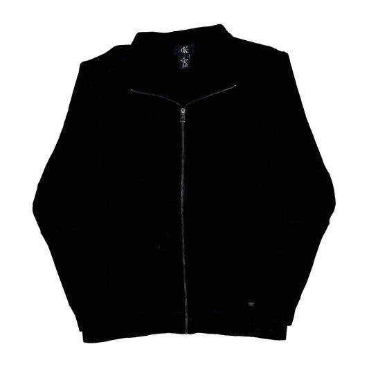 Calvin Klein Track Jacket - Medium Black Cotton