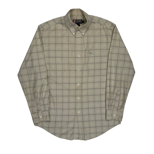 Chaps Ralph Lauren Checked Shirt - Medium Beige Cotton