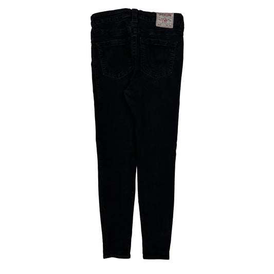 Vintage True Religion Skinny Jeans - 28W UK 8 Black Cotton Blend