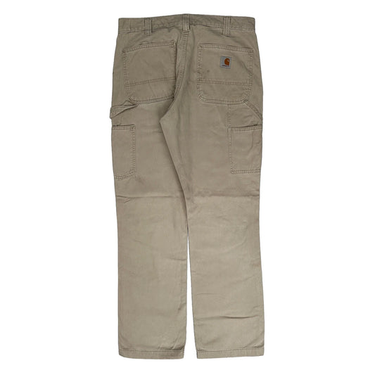 Carhartt Fdk Carpenter Trousers - 32W 32L Beige Cotton