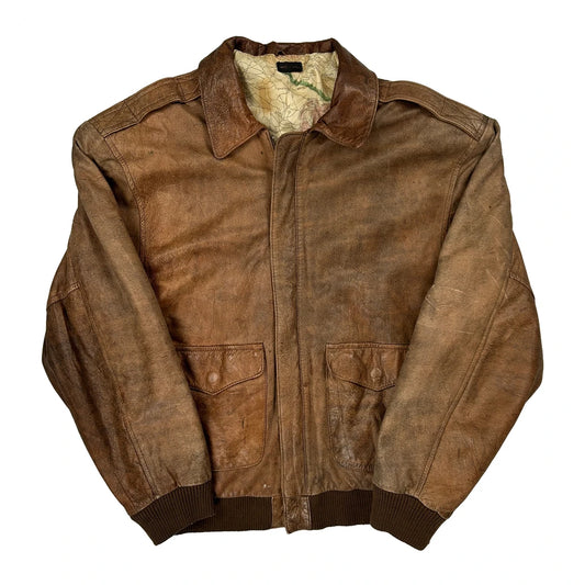 Unbranded Leather Jacket - Large Brown Leather