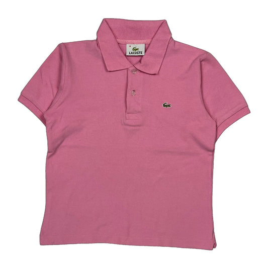 Age 14 Lacoste Polo Shirt - Large Pink Cotton