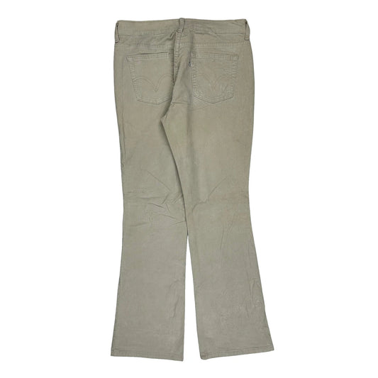 Levis Boot Cut Cord Trousers - 32W UK 12 Beige Cotton
