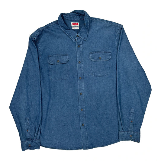 Wrangler Denim Shirt - 3XL Blue Cotton