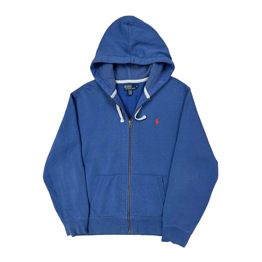 Vintage Polo By Ralph Lauren Full Zip Hoodie - XL Blue Cotton
