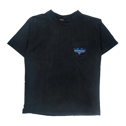 Motorcycle Harley Davidson Graphic T-Shirt - XL Black Cotton