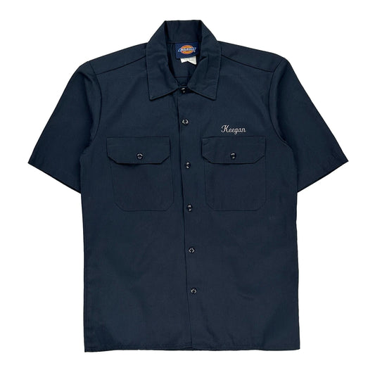 Trucking & Excavating Dickies Short Sleeve Shirt - Large Navy Polyester