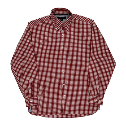 Tommy Hilfiger Checked Shirt - Small Red Cotton