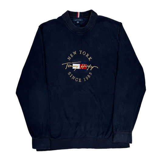 Tommy Hilfiger Graphic Jumper - 2XL Navy Cotton