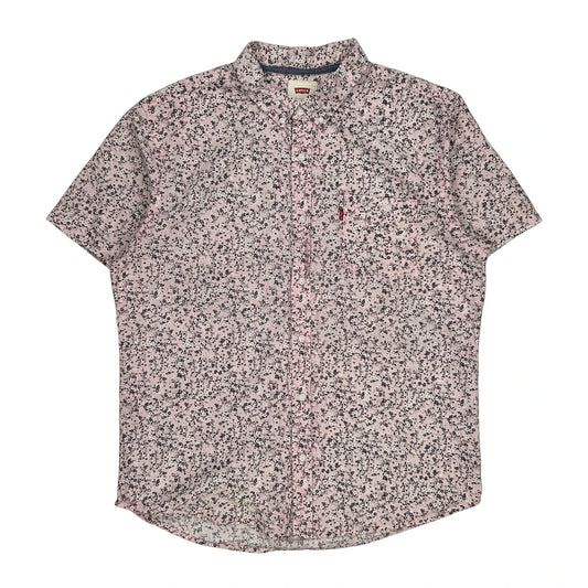 Levis Floral Short Sleeve Shirt - XL Black Cotton