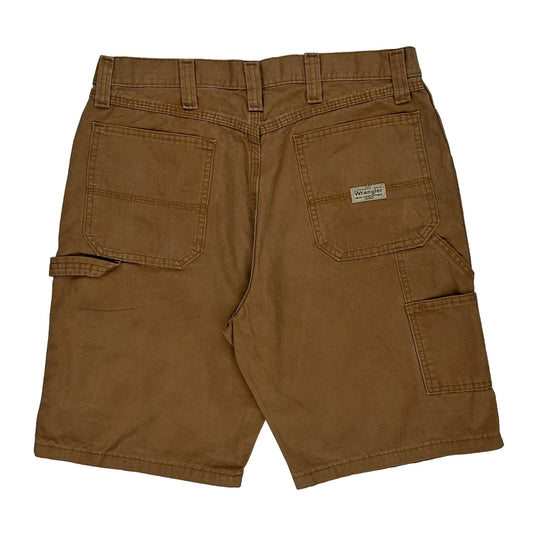 Wrangler Carpenter Shorts - 34W 10L Brown Cotton