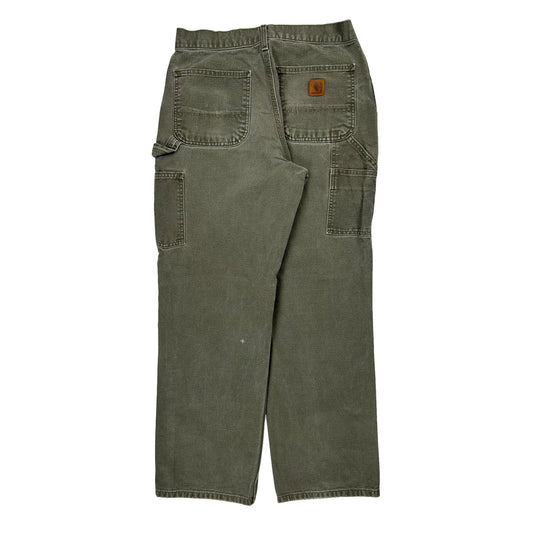 Carhartt B11 Mos Carpenter Trousers - 30W 30L Green Cotton