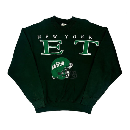 Vintage Made In USA, New York Jets Cliff Engle Nfl Sweatshirt - Large Green Cotton