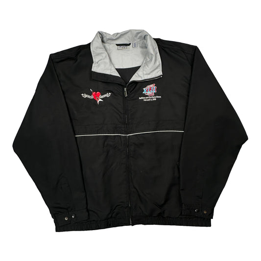 Vintage Xfl Halftime And Pre-Game Shows February 3, 2001 Reebok Graphic Windbreaker - XL Black Polyester